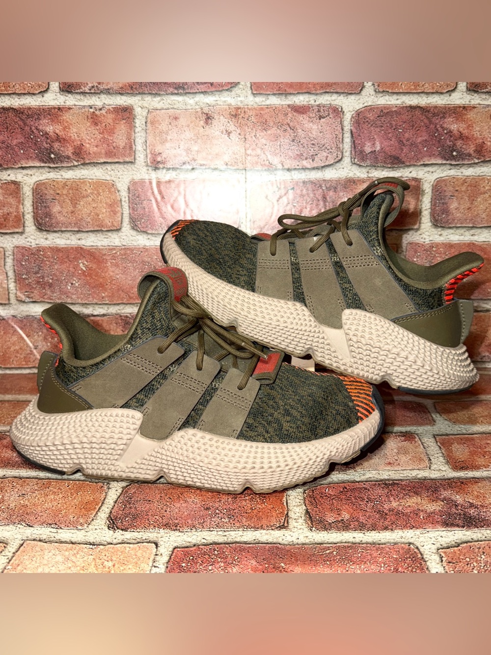 Pre-Owned Adidas Prophere Trace Olive Green Shoes Sneakers Men Size 6 AQ0509